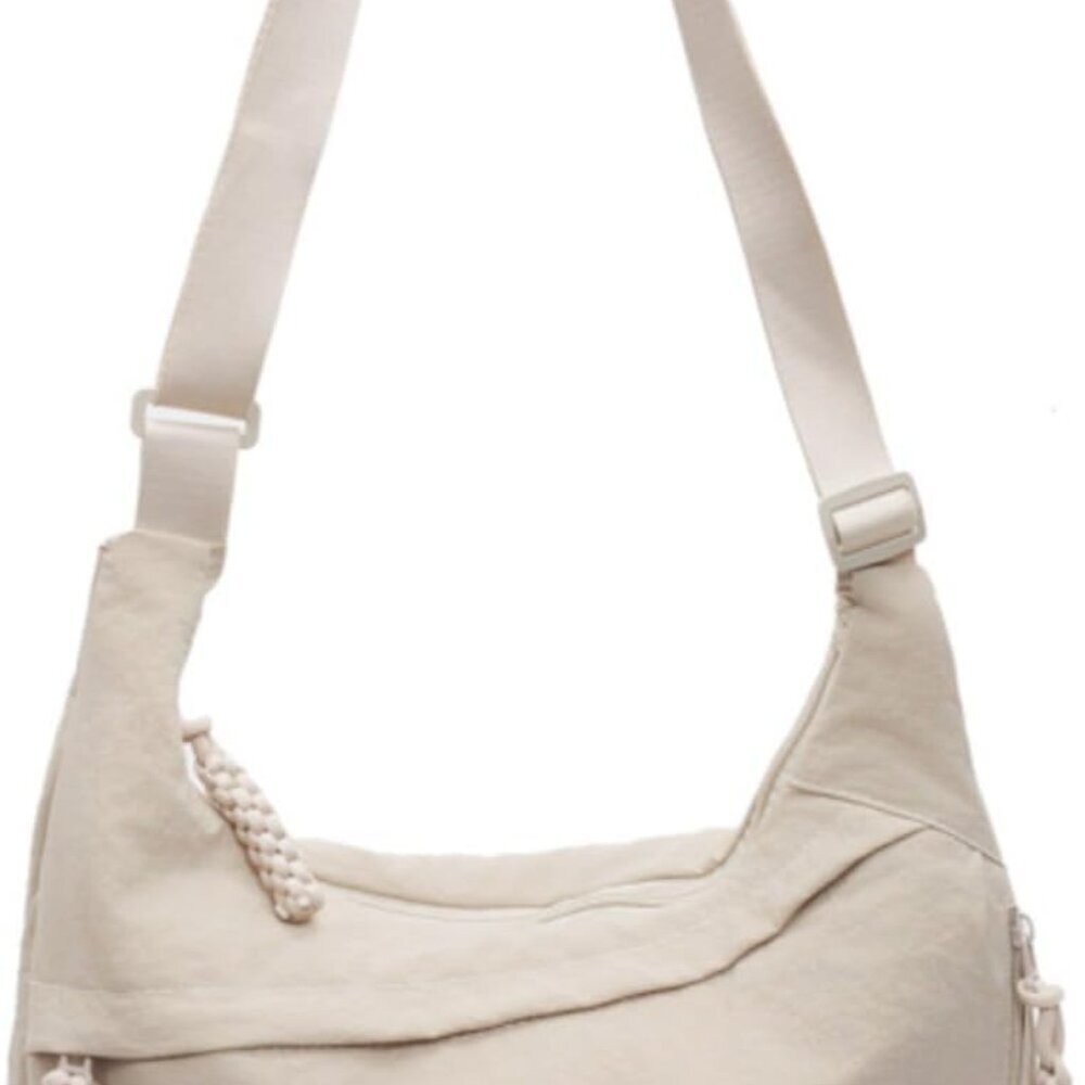 Crossbody Nylon Crescent Bag for Women - Lightweight Small Hobo With 2 Pack Inne